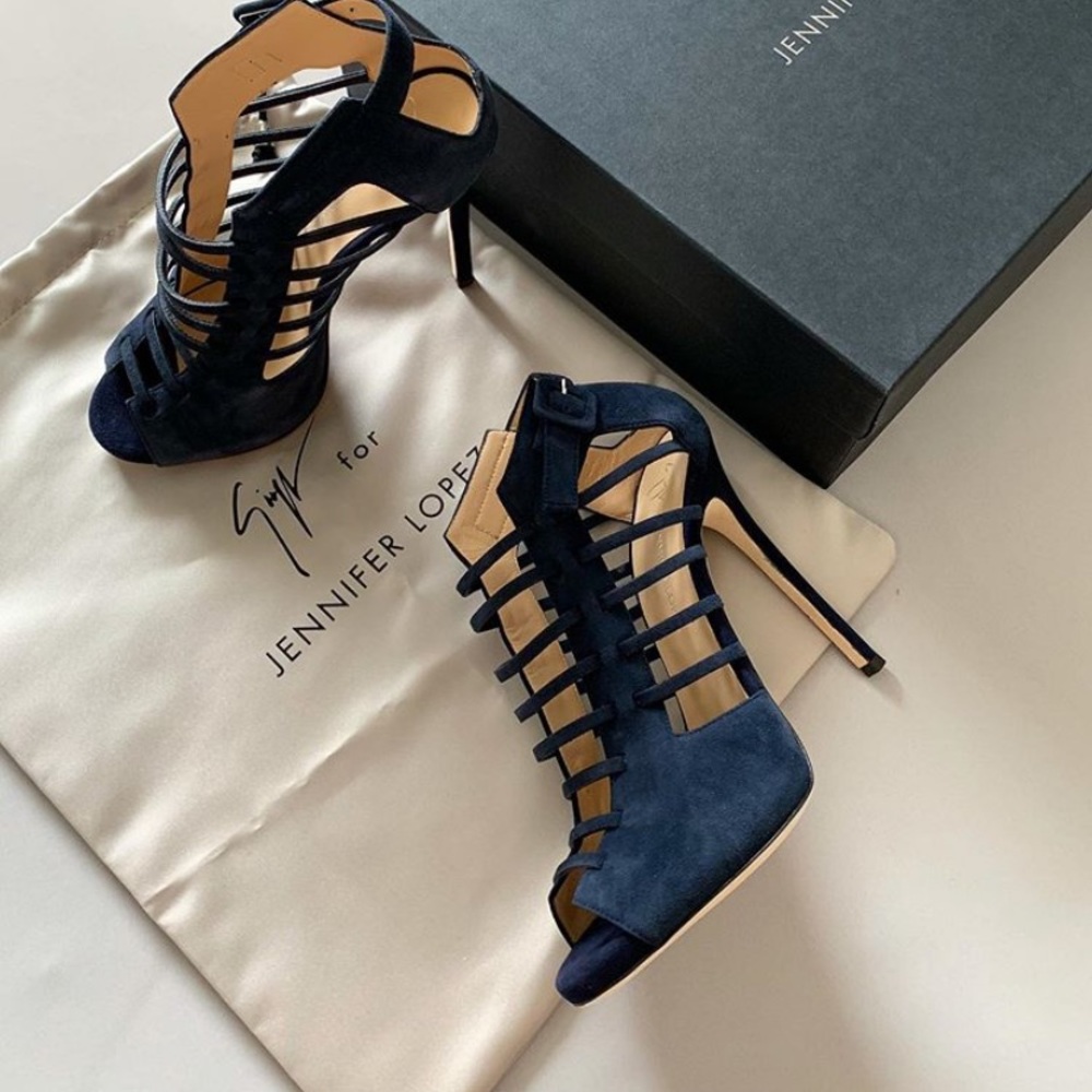 giuseppe zanotti • NEW • navy cage heels - Picture 1 of 13